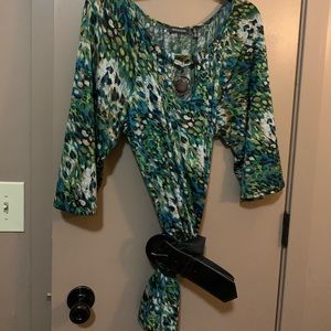 Peacock Tunic Dress Belted